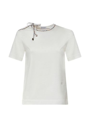 Burberry Check Bow Cotton T-Shirt - Burberry - Modalova