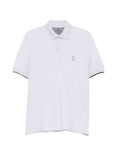 Logo Cotton Polo Shirt - Brunello Cucinelli - Modalova