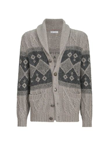 Wool And Silk Blend Cardigan - Brunello Cucinelli - Modalova