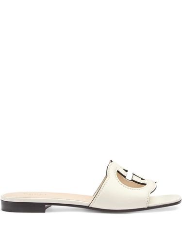 Cut Leather Flat Sandals - Gucci - Modalova