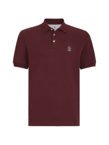 Logo Cotton Polo Shirt - Brunello Cucinelli - Modalova