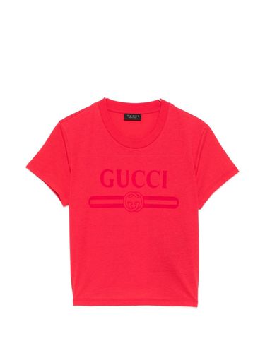 Gucci Logo Cotton T-Shirt - Gucci - Modalova