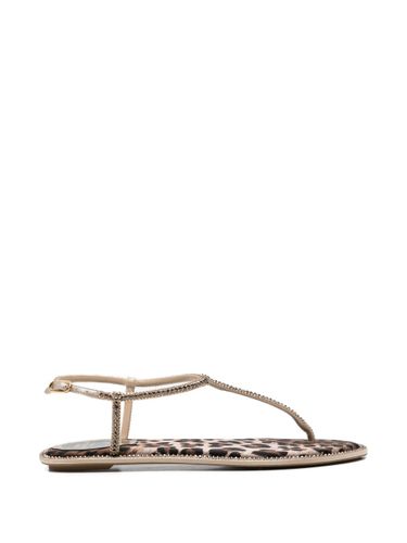 Diana Leather Flat Sandals - RENE' CAOVILLA - Modalova