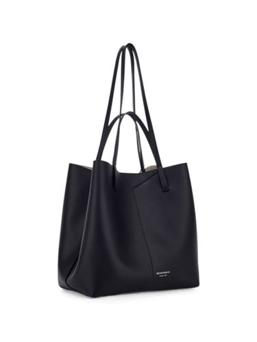 Medium Leather Tote Bag - Emporio Armani - Modalova