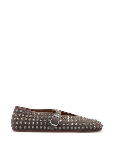 Strass Embellished Leather Ballets - Alaïa - Modalova