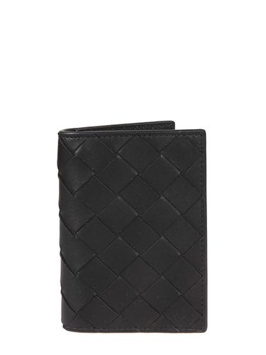 Woven Card Holder With Flap - Bottega Veneta - Modalova