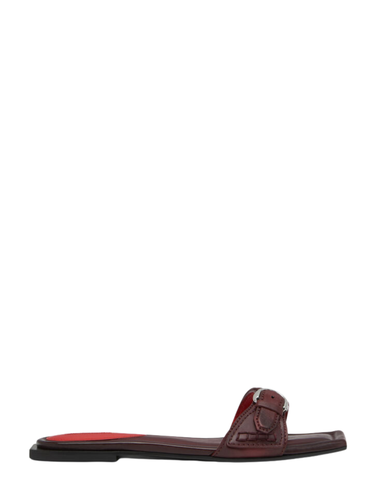 FERRARI Flat Leather Sandal - FERRARI - Modalova