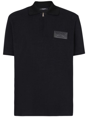 Balmain Short-Sleeved Polo With Zip - Balmain - Modalova