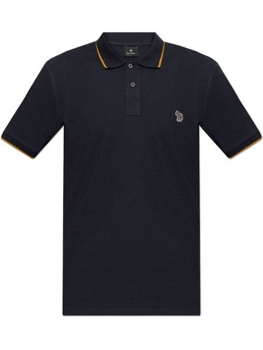 Zebra Badge Cotton Polo Shirt - PS PAUL SMITH - Modalova