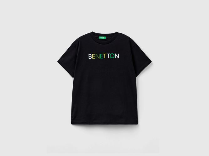 Benetton, T-shirt 100% Cotone Bio, taglia 3XL, Nero, Bambini - United Colors of Benetton - Modalova