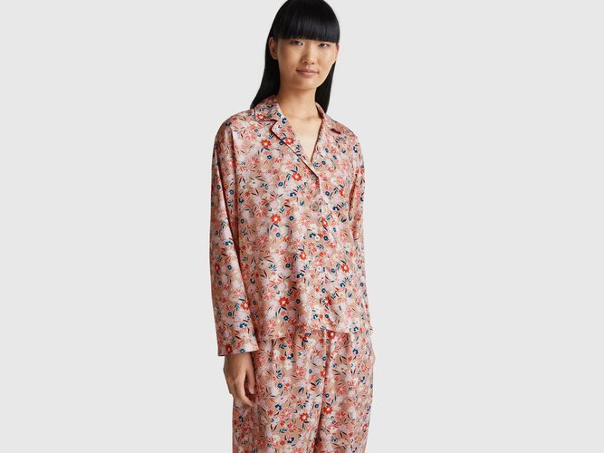 Benetton, Pyjama Fleuri Fluide, taille L, Rose - United Colors of Benetton - Modalova