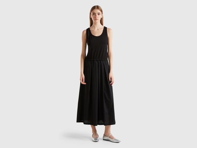 Benetton, Robe Midi En Coton, taille L, Noir - United Colors of Benetton - Modalova