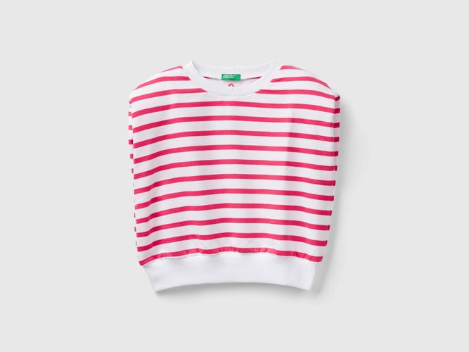 Benetton, Top In Felpa A Righe, taglia M, Rosso, Bambini - United Colors of Benetton - Modalova