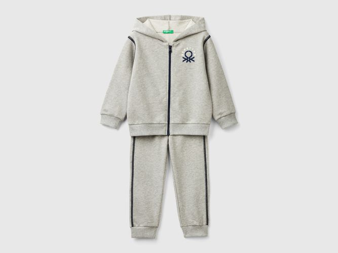 Benetton, Tuta In Felpa 100% Cotone, taglia 104, Grigio Chiaro, Bambini - United Colors of Benetton - Modalova