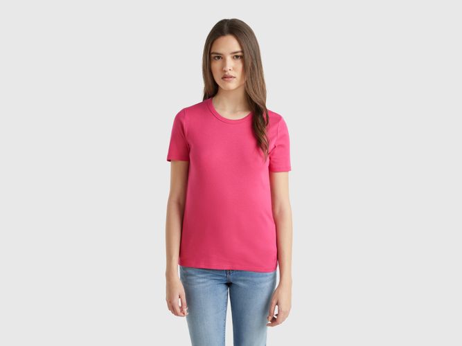 Benetton, T-shirt En Coton À Fibre Longue, taille L, Fraise - United Colors of Benetton - Modalova