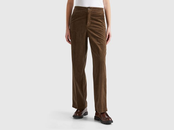 Benetton, Pantalon Ample En Velours, taille, Marron - United Colors of Benetton - Modalova