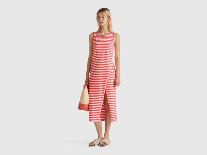 Benetton, Robe Rayée Avec Fente, taille L, Rouge - United Colors of Benetton - Modalova