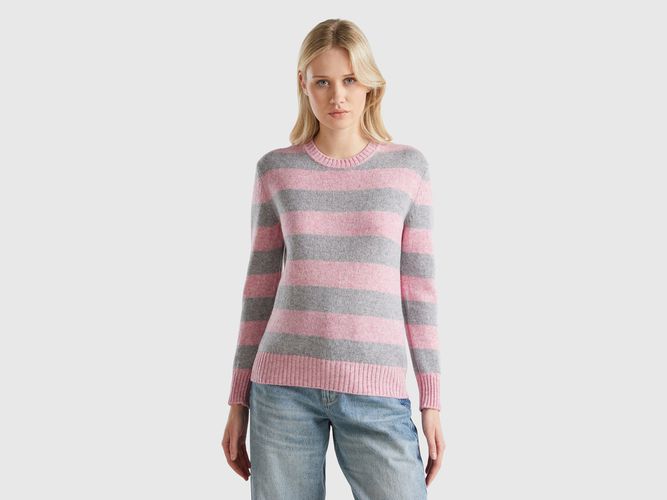 Benetton, Pull Rayé En Pure Laine Shetland, taille L, Multicolore - United Colors of Benetton - Modalova