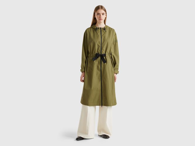 Benetton, Parka En Mélange De Coton Et Nylon "rain Defender", taille L, Vert - United Colors of Benetton - Modalova