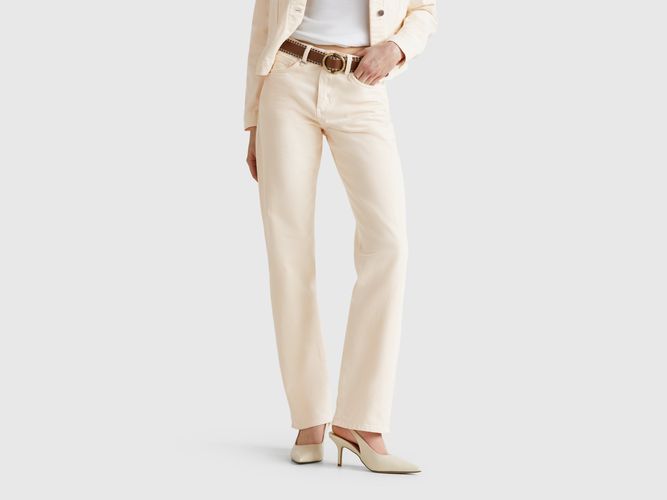 Benetton, Jean Droit, taille 25, Crème - United Colors of Benetton - Modalova