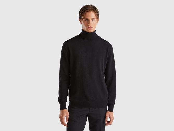 Benetton, Pull À Col Roulé Noir En Pur Cachemire, taille XL, Noir - United Colors of Benetton - Modalova