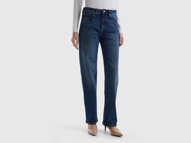 Benetton, Jeans Straight, taglia 32, Blu, Donna - United Colors of Benetton - Modalova