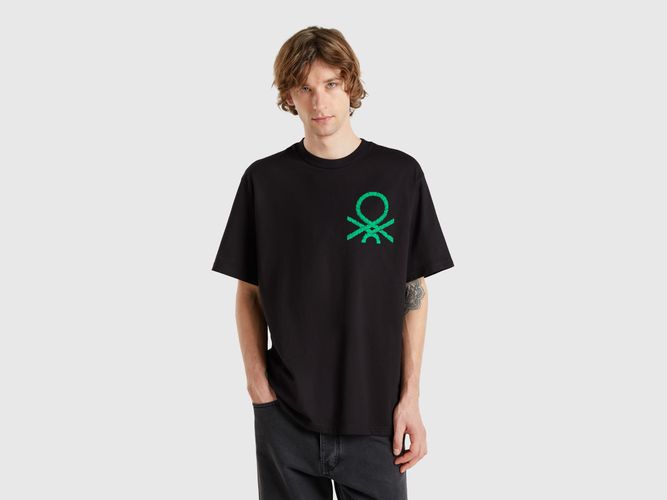 Benetton, T-shirt Avec Imprimé Devant Et Dos, taille M, Noir - United Colors of Benetton - Modalova