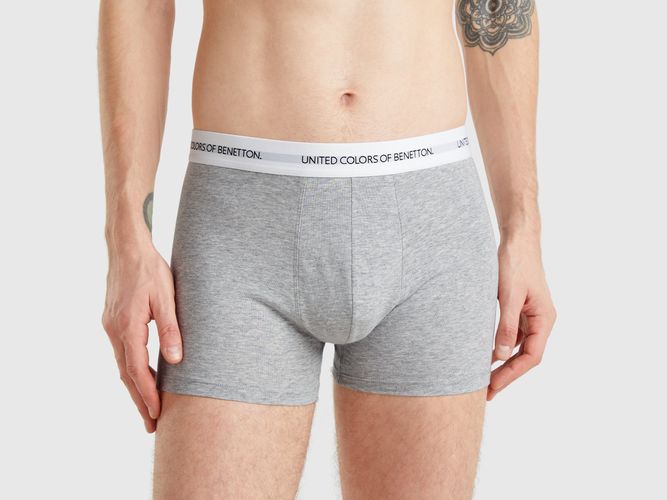 Benetton, Boxer En Coton Bio Stretch, taille L, Gris Clair - United Colors of Benetton - Modalova