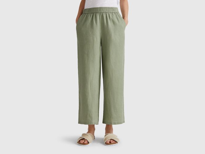 Benetton, Pantalon Large En Pur Lin, taille L - United Colors of Benetton - Modalova