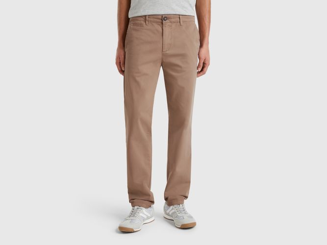 Benetton, Chino Slim Gris Tourterelle, taille 42, Tourterelle - United Colors of Benetton - Modalova