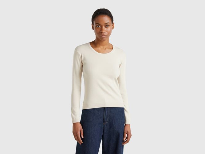 Benetton, Pull À Col Rond En Pur Coton, taille L, - United Colors of Benetton - Modalova