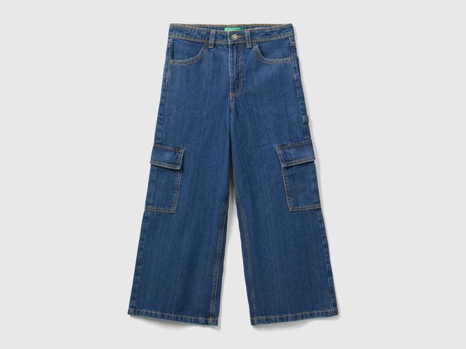 Benetton, Jeans Cargo Wide Fit, taglia 2XL, Blu, Bambini - United Colors of Benetton - Modalova
