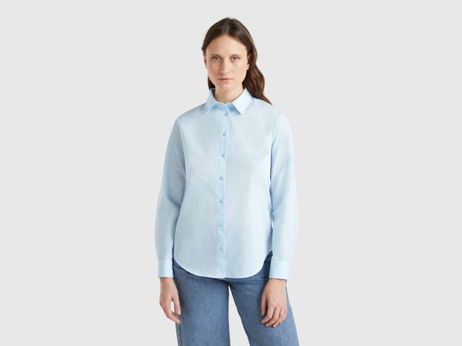 Benetton, Chemise En Coton Coupe Classique, taille XL, Bleu Ciel - United Colors of Benetton - Modalova