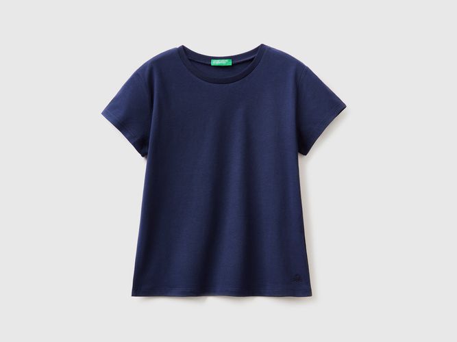 Benetton, T-shirt In Puro Cotone Bio, taglia M, Blu Scuro, Bambini - United Colors of Benetton - Modalova