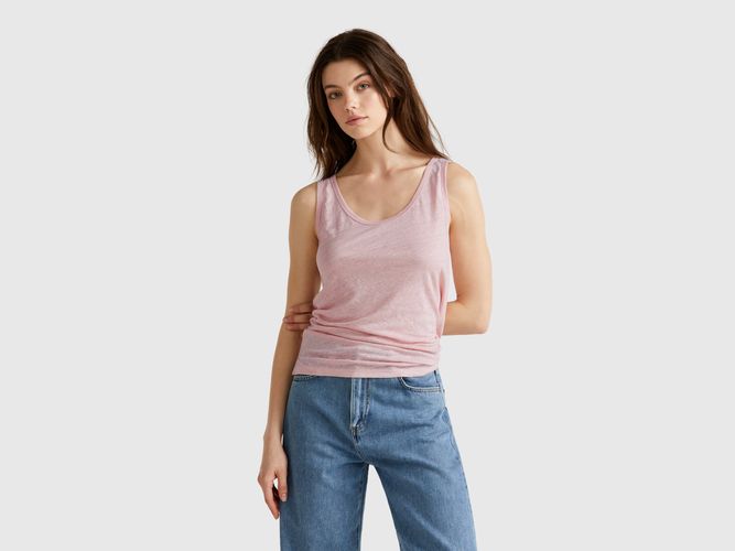 Benetton, Débardeur Pur Lin, taille L, Rose Pâle - United Colors of Benetton - Modalova