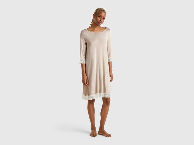 Benetton, Chemise De Nuit Avec Détails En Dentelle, taille S, - United Colors of Benetton - Modalova