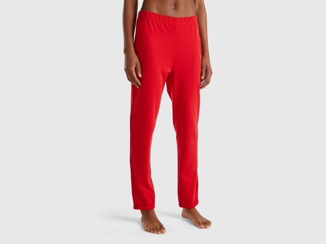 Benetton, Pantalon En Coton Chaud Stretch, taille L, Rouge - United Colors of Benetton - Modalova