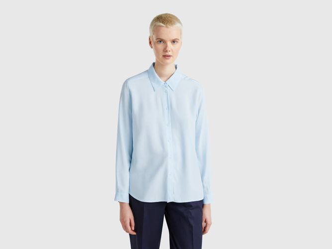 Benetton, Chemise En Viscose Coupe Classique, taille L, Bleu Ciel - United Colors of Benetton - Modalova