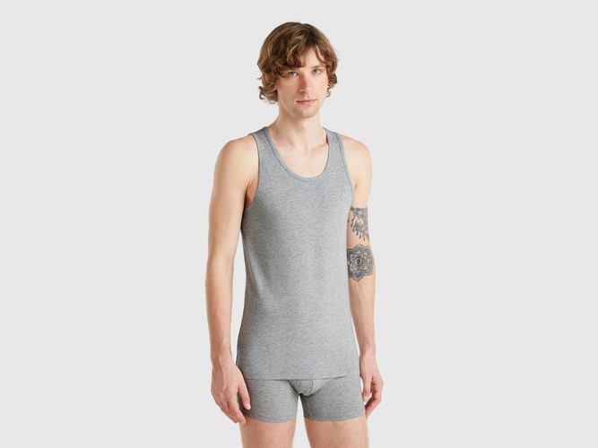 Benetton, Débardeur En Coton Stretch, taille XXL, Gris Clair - United Colors of Benetton - Modalova