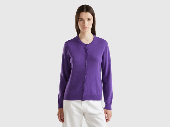 Benetton, Gilet Violet En Mélange De Laine Et De Cachemire, taille L - United Colors of Benetton - Modalova