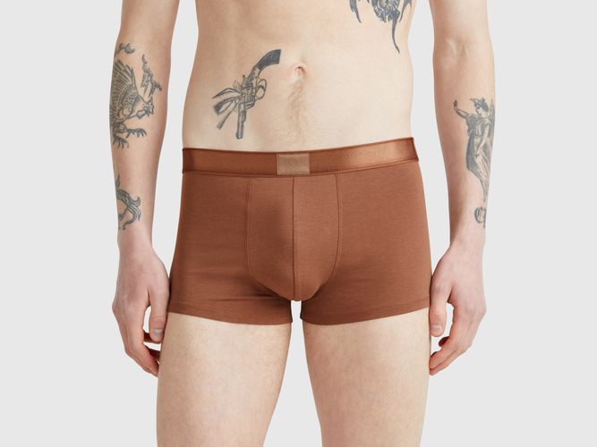 Benetton, Caleçon En Coton Mélangé, taille L, Marron - United Colors of Benetton - Modalova