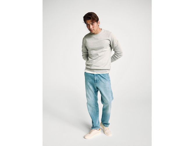 Benetton, Pull Col Rond 100% Coton, taille XXL, Gris Clair - United Colors of Benetton - Modalova