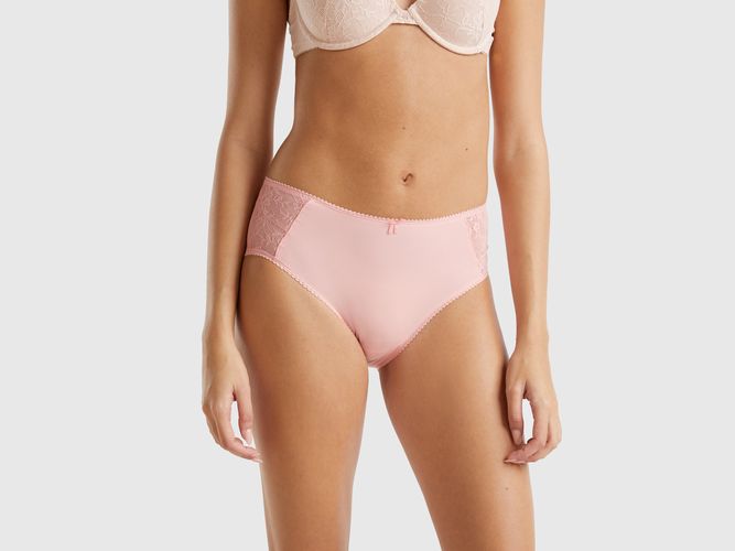 Benetton, Shorty À Empiècements En Dentelle, taille XS, Rose - United Colors of Benetton - Modalova