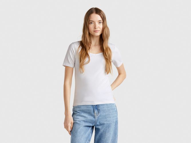 Benetton, T-shirt Coupe Slim, taille L, Blanc - United Colors of Benetton - Modalova