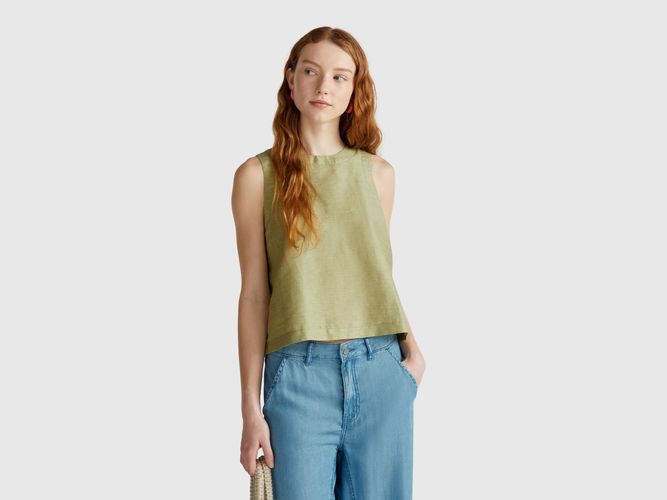 Benetton, Blouse Rayée En Lin Mélangé, taille L - United Colors of Benetton - Modalova
