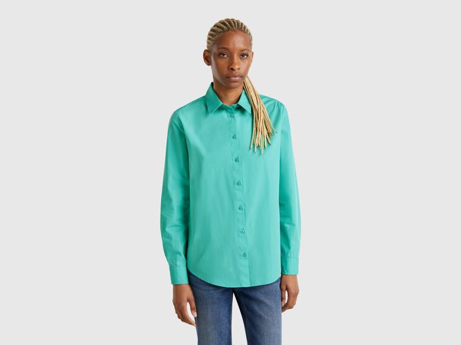 Benetton, Chemise En Coton Coupe Classique, taille L, Bleu Vert - United Colors of Benetton - Modalova