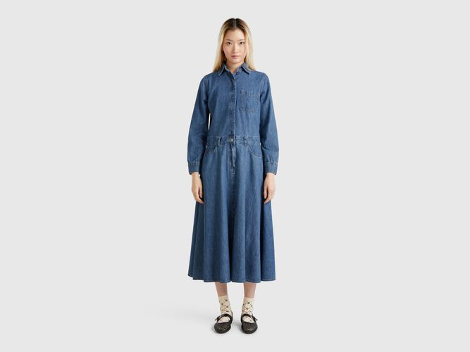 Benetton, Robe-chemise En Jean, taille XS, Bleu Foncé - United Colors of Benetton - Modalova