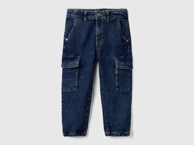 Benetton, Jeans Cargo In Denim "eco-recycle", taglia 104, Blu, Bambini - United Colors of Benetton - Modalova