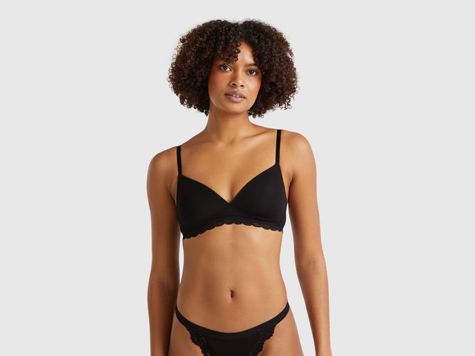 Benetton, Soutien-gorge Rembourré En Modal Stretch, taille, Noir - United Colors of Benetton - Modalova