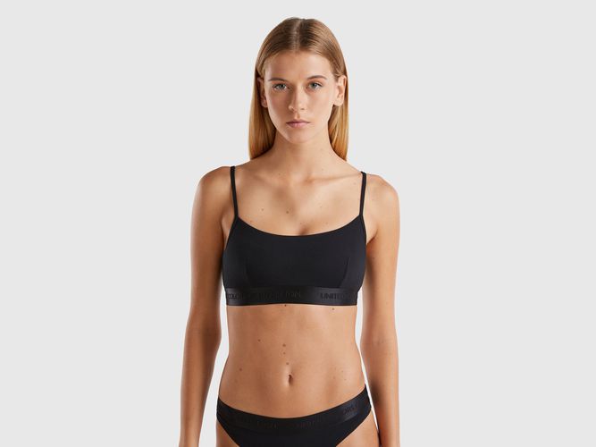 Benetton, Brassière En Coton Bio Stretch, taille 100, Noir - United Colors of Benetton - Modalova